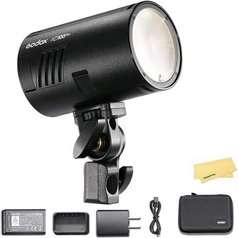 Godox AD100 Pro AD100Pro Godox Flash for Canon Sony Nikon Fujifilm Fuji Olympus Pentax Camera,100Ws 2.4G TTL HSS 1/8000s,7.2V/2600mAh Li-ion Battery,360 Full Power Flashes,0.01-1.5s Recycle Time in Saudi Arabia