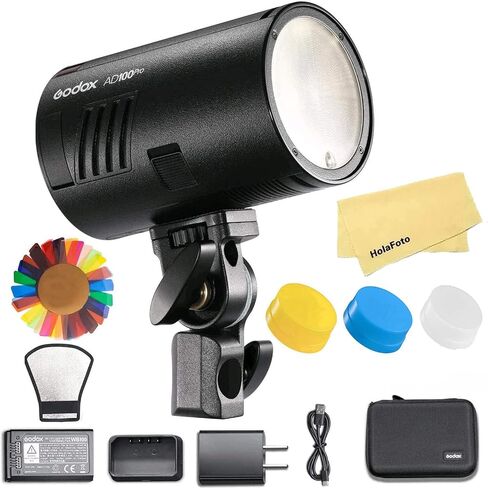 Godox AD100 Pro AD100Pro Godox Flash for Canon Sony Nikon Fujifilm Fuji Olympus Pentax Camera,100Ws 2.4G TTL HSS 1/8000s,7.2V/2600mAh Li-ion Battery,360 Full Power Flashes,0.01-1.5s Recycle Time in Saudi Arabia