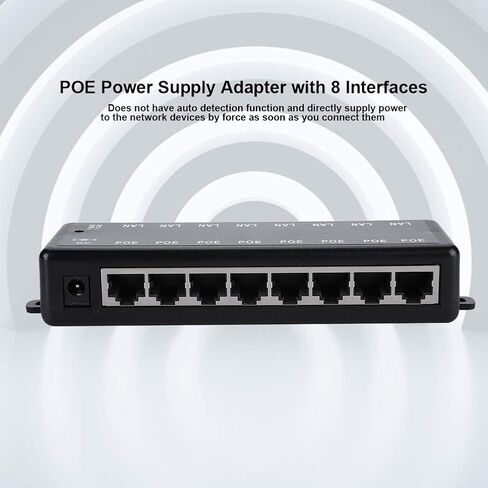 8 Port PoE Injector Adapter DC12V-48V 8 Interfaces Passive POE Adapter Power Over Ethernet POE Power Supply Module Injector for IEEE802.3af/at Standard POE Powered in Saudi Arabia