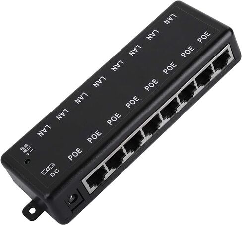 8 Port PoE Injector Adapter DC12V-48V 8 Interfaces Passive POE Adapter Power Over Ethernet POE Power Supply Module Injector for IEEE802.3af/at Standard POE Powered in Saudi Arabia