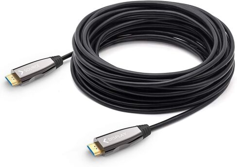 8K Fiber HDMI Cable 50ft, DELONG HDMI 2.1 Fiber Optic Cable Support 8K@60Hz, 4K@120Hz, 48Gbps, eARC Compatible with PS5, Xbox,RTX 3080 3090, Roku,8K TV DHDMI8K50FT Black in Saudi Arabia