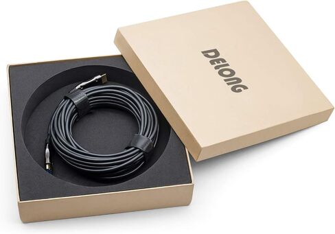 DELONG 8K Fiber HDMI Cable 50ft, HDMI 2.1 Fiber Optic Cable Support 8K@60Hz, 4K@120Hz, 48Gbps, eARC Compatible with PS5, Xbox,RTX 3080 3090, Roku,8K TV in Kuwait
