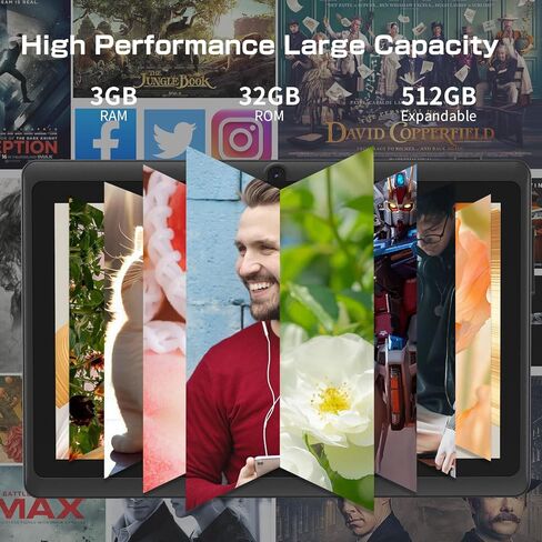 تابلت NEWISION مقاس 7 بوصة بنظام Android 11 بسعة تخزين 32 جيجابايت، جهاز لوحي Android بسعة 3 جيجابايت للأطفال الصغار (قابل للتوسيع 512 جيجابايت)، تطبيق للأطفال مثبت مسبقًا للتحكم الأبوي، كمبيوتر لوحي، كاميرا مزدوجة، النوع C (وردي) in Kuwait