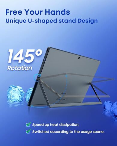 CHUWI 2023 UBook X Windows Tablet 12 بوصة، 512 جيجا SSD 12 جيجا رام، انتل كور i5-10210Y، شاشة لمس تابلت Windows 11، 1 تيرابايت SSD، 2160x1440 IPS، 2.4G/5G WiFi، كاميرا مزدوجة، 5000 مللي أمبير، HDMI، BT 5.0 in Kuwait