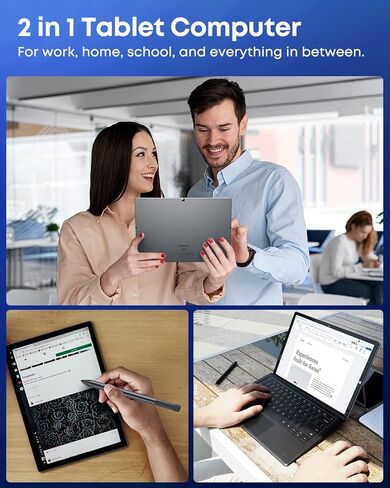 CHUWI 2023 UBook X Windows Tablet 12 بوصة، 512 جيجا SSD 12 جيجا رام، انتل كور i5-10210Y، شاشة لمس تابلت Windows 11، 1 تيرابايت SSD، 2160x1440 IPS، 2.4G/5G WiFi، كاميرا مزدوجة، 5000 مللي أمبير، HDMI، BT 5.0 in Kuwait