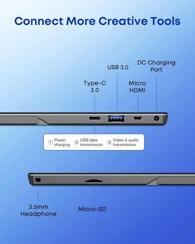 CHUWI 2023 UBook X Windows Tablet 12 بوصة، 512 جيجا SSD 12 جيجا رام، انتل كور i5-10210Y، شاشة لمس تابلت Windows 11، 1 تيرابايت SSD، 2160x1440 IPS، 2.4G/5G WiFi، كاميرا مزدوجة، 5000 مللي أمبير، HDMI، BT 5.0 in Kuwait