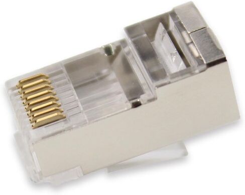 اتش تي تي اكس موصلات ار جيه 45 8 بي 8 سي بنهايات مجعدة من الالومنيوم، قابس شبكة يو تي بي لكيبل كات 5 وكات 5 اي وكات 6 وكات 7 المجدولة براس كريستال صلب عالي الاداء in Kuwait