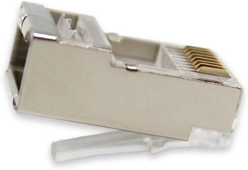 اتش تي تي اكس موصلات ار جيه 45 8 بي 8 سي بنهايات مجعدة من الالومنيوم، قابس شبكة يو تي بي لكيبل كات 5 وكات 5 اي وكات 6 وكات 7 المجدولة براس كريستال صلب عالي الاداء in Kuwait