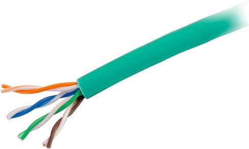 C2G 43402 Cat5e Bulk Cable - Unshielded Ethernet Network Cable with Stranded Conductors, In-Wall CMR-Rated, TAA Compliant, Green (1000 Feet, 304.8 Meters) in Saudi Arabia
