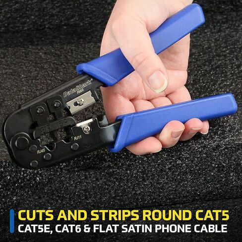 DataShark Modular Data Cable Crimper - RJ45, RJ11, RJ12 - CAT5, CAT5E, CAT6 (2023 Model) in Saudi Arabia