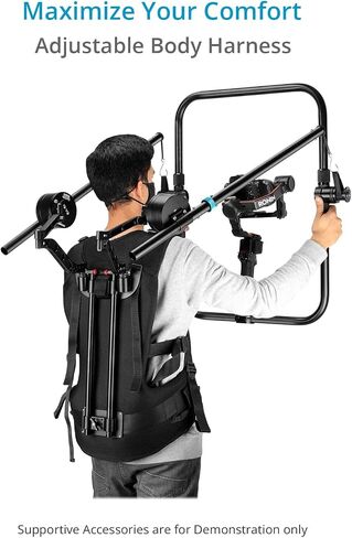 جهاز دعم الجسم PROAIM Hawk لكاميرات Gimbals | للكاميرا ذات المحورين-المثبتات/المثبتات المحمولة | عروض الحمولة 7.5-11 كجم / 16.5-24 رطل (ST-HWK-01) in Saudi Arabia