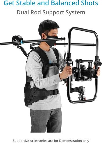 جهاز دعم الجسم PROAIM Hawk لكاميرات Gimbals | للكاميرا ذات المحورين-المثبتات/المثبتات المحمولة | عروض الحمولة 7.5-11 كجم / 16.5-24 رطل (ST-HWK-01) in Saudi Arabia