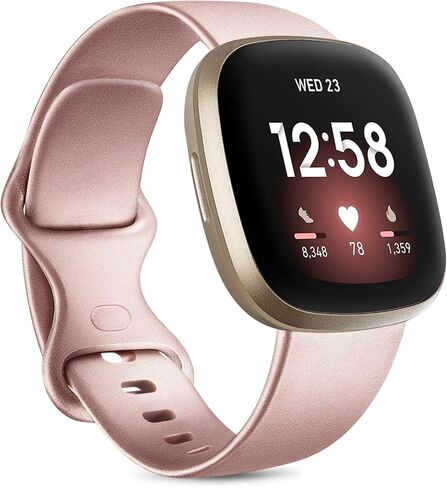 6 قطع من الأربطة الرياضية المتوافقة مع أساور Fitbit Versa 3/Fitbit Sense، أساور معصم بديلة من السيليكون الناعم الكلاسيكي لساعة Fitbit Versa 3 الذكية للنساء والرجال (صغير، 6 عبوات E) in Kuwait