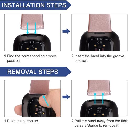 6 قطع من الأربطة الرياضية المتوافقة مع أساور Fitbit Versa 3/Fitbit Sense، أساور معصم بديلة من السيليكون الناعم الكلاسيكي لساعة Fitbit Versa 3 الذكية للنساء والرجال (صغير، 6 عبوات E) in Kuwait