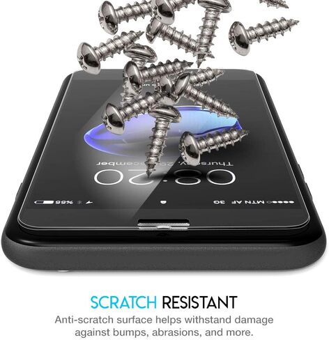 Purity Glass Screen Protector for iPhone 8 / iPhone 7 / SE 2020 (3-Pack) [w/Installation Frame] Tempered Glass Screen Protector Compatible with Apple iPhone SE 2nd Gen, 8, 7 (4.7-in) [Case Friendly] in Kuwait