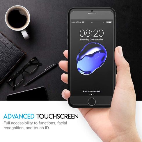 Purity Glass Screen Protector for iPhone 8 / iPhone 7 / SE 2020 (3-Pack) [w/Installation Frame] Tempered Glass Screen Protector Compatible with Apple iPhone SE 2nd Gen, 8, 7 (4.7-in) [Case Friendly] in Kuwait