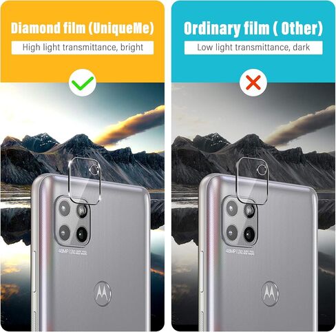 Unique Me [ 2+3 Pack Compatible with Motorola One 5G Ace Tempered Glass + Camera Lens Protector Screen Protector [Easy Installation][HD Clear][9H Hardness]【Not for Moto G 5G/One 5G/One 5G UW】 in Kuwait