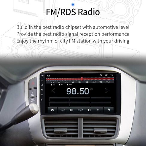 for Honda-Pilot 2006 2007 2008 Radio,Built-in Carplay & Android Auto 1G RAM 32GROM Car Stereo Bluetooth Support Backup Camera Mirror Link Play EZoneTronics in Kuwait