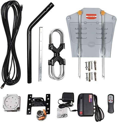 هوائي التلفزيون، هوائي تلفزيون رقمي عالي الوضوح للتضخيم الخارجي مع نطاق يصل إلى 150 ميلاً، دعم عن بعد لتلفزيون 4K 1080p Firestick 2، مع عمود تثبيت in Kuwait