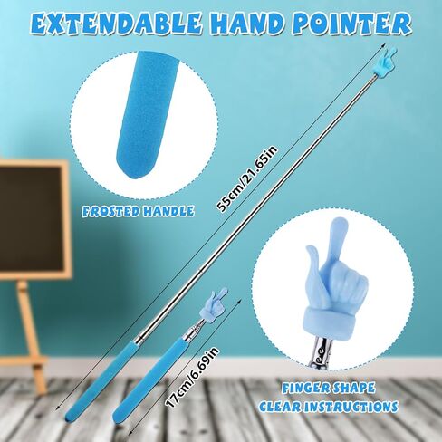 مابور 3 قطع مؤشر إصبع المعلم مؤشر اليد قابل للتمديد مؤشر تلسكوبي عصا للفصل الدراسي مؤشرات المعلم القابلة للسحب لمستلزمات مؤتمرات رياض الأطفال المدرسية in Kuwait