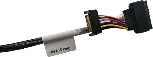 كابل DiLinKer 75 سم HD Mini-SAS(SFF-8643) إلى U.2 (SFF-8639) NVMe SSD… in Kuwait