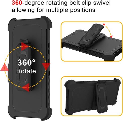 Casewind for Samsung Galaxy S22 Case,[Built-in Kickstand & Swivel Belt-Clip Holster] Combo Shell Thin Rugged Men Boys Heavy Duty Full Body Shockproof Protective Phone Case for Samsung Galaxy S22,Black in Saudi Arabia