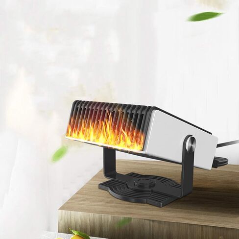 YOMTOVM Portable 12V Car Heater Defroster Defogger, Car Warm Air Blower, Cigarette Lighter Heater, Car Heater and Cooling Fan 2 in 1,Fast Heating,Low Noise 150W in Kuwait