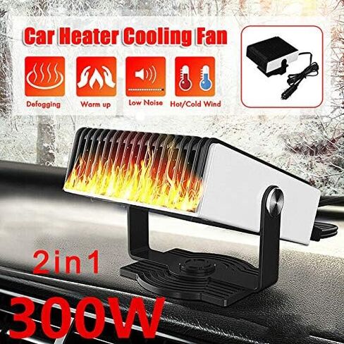 YOMTOVM Portable 12V Car Heater Defroster Defogger, Car Warm Air Blower, Cigarette Lighter Heater, Car Heater and Cooling Fan 2 in 1,Fast Heating,Low Noise 150W in Kuwait