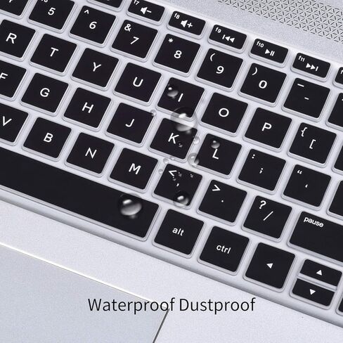 Keyboard Cover with Large Letters for HP 15.6 Laptop 15-dw 15-dy 15-db 15-ds 15-da 15-ef 15-ES 15-cc 15-cd 15-cs 15-cw 15-bw 15-bs Series -Black in Saudi Arabia