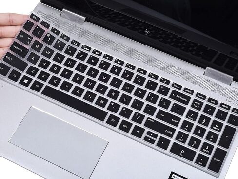 Keyboard Cover with Large Letters for HP 15.6 Laptop 15-dw 15-dy 15-db 15-ds 15-da 15-ef 15-ES 15-cc 15-cd 15-cs 15-cw 15-bw 15-bs Series -Black in Saudi Arabia