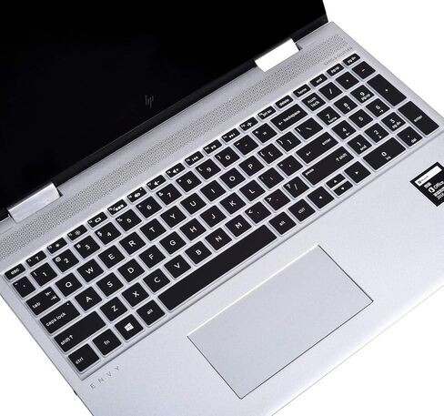 Keyboard Cover with Large Letters for HP 15.6 Laptop 15-dw 15-dy 15-db 15-ds 15-da 15-ef 15-ES 15-cc 15-cd 15-cs 15-cw 15-bw 15-bs Series -Black in Saudi Arabia