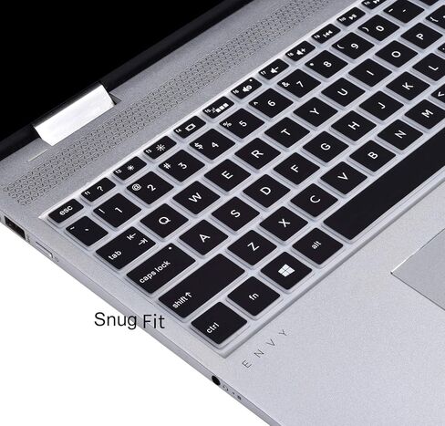 Keyboard Cover with Large Letters for HP 15.6 Laptop 15-dw 15-dy 15-db 15-ds 15-da 15-ef 15-ES 15-cc 15-cd 15-cs 15-cw 15-bw 15-bs Series -Black in Saudi Arabia
