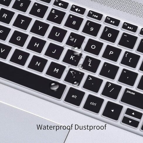 Keyboard Cover with Large Letters for HP 15.6 Laptop 15-dw 15-dy 15-db 15-ds 15-da 15-ef 15-ES 15-cc 15-cd 15-cs 15-cw 15-bw 15-bs Series -Black in Saudi Arabia