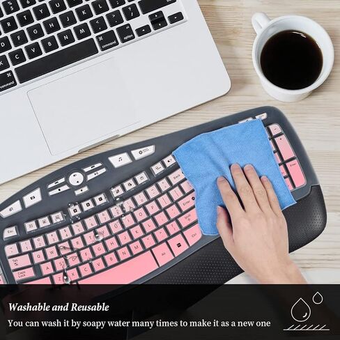 Keyboard Cover for Logitech MK570 MK550 K350 Wireless Keyboard, Keyboard Skins for Logitech MK570 MK550 K350 Keyboard Silicone Cover, Transparent, Waterproof, Dustproof, Easy to Clean in Kuwait