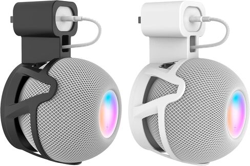 honecumi Homepod Mini Wall Mount Holder,Smart Speaker Stand for Apple HomePod Mini, Hidden Cable Management, Space Saving Accessory for Home Pod Mini (Black) in Kuwait