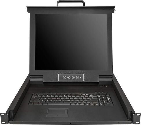 وحدة تحكم StarTech.com Rackmount KVM - منفذ VGA KVM واحد مع شاشة LCD مقاس 17 بوصة لرف الخادم - درج KVM عالمي 1U LCD مميز بالكامل مع الكابلات والأجهزة - دعم USB - 50,000 MTBF (RKCONS1701) in Kuwait