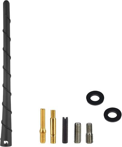 ONE250 8" inch Spiral Flexible Rubber Antenna, Compatible with Chevy - Silverado (1999-2023), Colorado (2003-2023), Equinox (2003-2017), Avalanche (2002-2013) - Designed for Optimized FM/AM Reception in Saudi Arabia