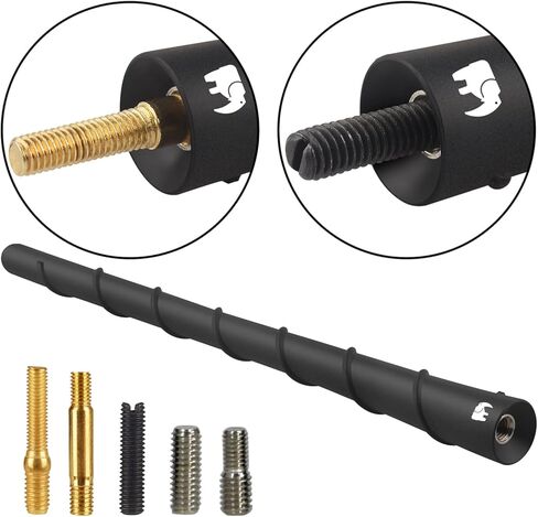ONE250 8" inch Spiral Flexible Rubber Antenna, Compatible with Chevy - Silverado (1999-2023), Colorado (2003-2023), Equinox (2003-2017), Avalanche (2002-2013) - Designed for Optimized FM/AM Reception in Saudi Arabia