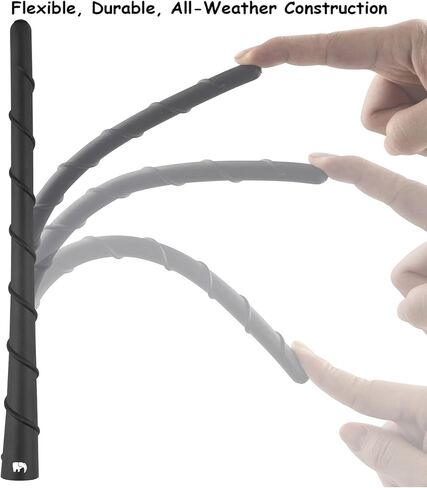 ONE250 8" inch Spiral Flexible Rubber Antenna, Compatible with Chevy - Silverado (1999-2023), Colorado (2003-2023), Equinox (2003-2017), Avalanche (2002-2013) - Designed for Optimized FM/AM Reception in Saudi Arabia