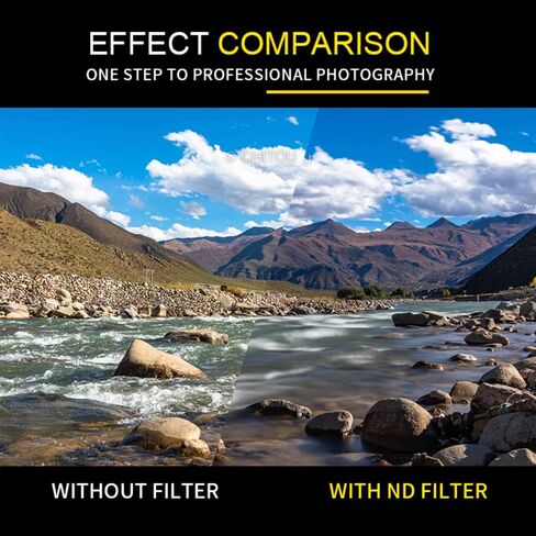 7artisans ND Filter Ultra Slim Multi-Coated HD Optical Glass Aluminum Alloy Frame Neutral Density Filter ND8 ND64 ND1000 for Choice (77mm, ND1000) in Saudi Arabia