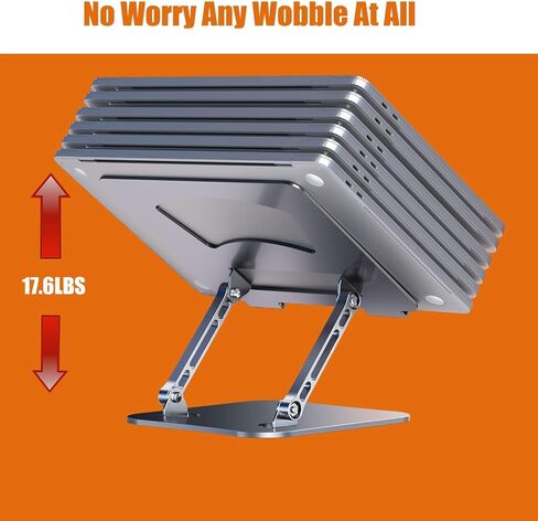 Easegain Laptop Stand, Adjustable Laptop Stand for Desk, Aluminum Laptop Stand with Heat-Vent and Adjustable,Laptop Stand for MacBook,Air, Pro, Lenovo,Dell, XPS More 10-17" Laptop in Kuwait