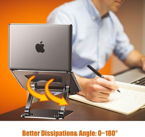 Easegain Laptop Stand, Adjustable Laptop Stand for Desk, Aluminum Laptop Stand with Heat-Vent and Adjustable,Laptop Stand for MacBook,Air, Pro, Lenovo,Dell, XPS More 10-17" Laptop in Kuwait