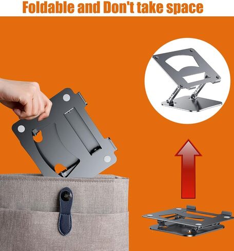 Easegain Laptop Stand, Adjustable Laptop Stand for Desk, Aluminum Laptop Stand with Heat-Vent and Adjustable,Laptop Stand for MacBook,Air, Pro, Lenovo,Dell, XPS More 10-17" Laptop in Kuwait
