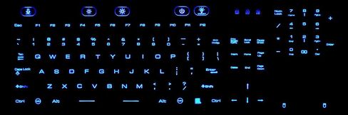 لوحة مفاتيح بإضاءة خلفية LED من DSI مع لوحة لمس IP68 سيليكون مقاوم للماء JH-IKB110BL، أسود in Kuwait