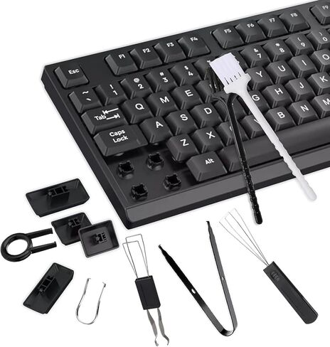 7 قطع من أداة سحب غطاء المفاتيح، مزيل غطاء المفاتيح مع ملاقط غطاء المفاتيح للوحة المفاتيح الميكانيكية القابلة للتبديل السريع، وأدوات تنظيف لوحات المفاتيح in Kuwait