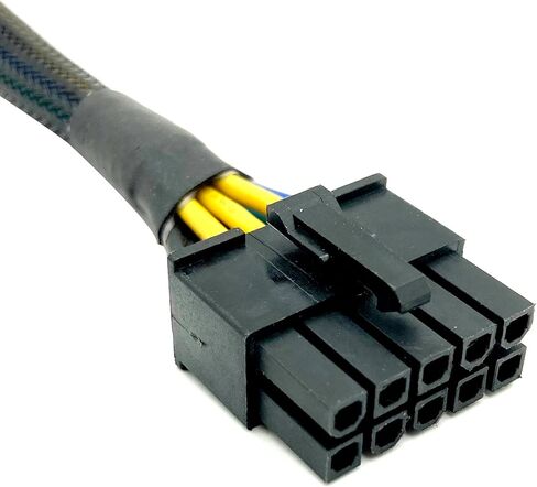 كيبل محول وحدة امداد الطاقة ايه تي اكس 24 دبوس الى 10 دبابيس مع غلاف مجدول، متوافق مع اللوحات الام والخوادم من يوكيتي، 12 انش (30 سم) in Kuwait