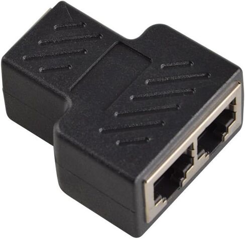محول سبليتر NEORTX RJ45، NEORTX RJ45 أنثى 1 إلى 2 منفذ أنثى مقبس واجهة كابل إيثرنت 8P8C موسع موصل شبكة LAN لـ Cat5، Cat5e، Cat6، Cat7 in Kuwait
