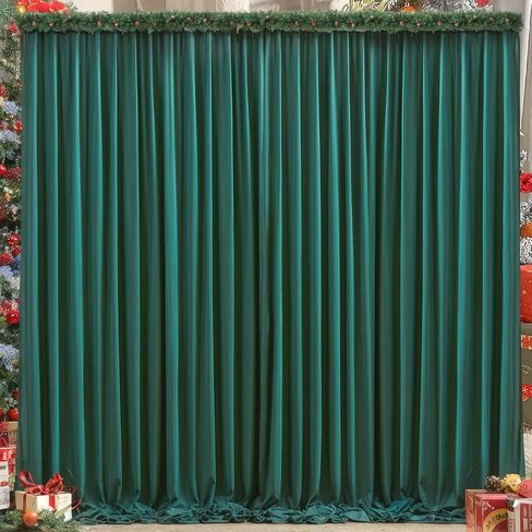 8x10FT Red Backdrop Curtains for Wedding Parties, Wrinkle Free Polyester Photo Backdrop Drapes for Birthday Baby Shower Photography Stage Background Stand Decorations 4x10ft,2 Panels in Saudi Arabia