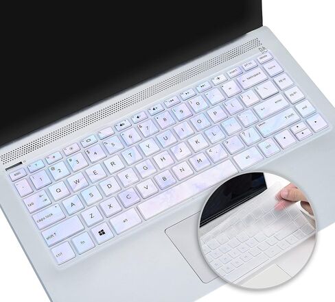 Keyboard Cover for HP Laptop 14"& HP Pavilion x360 14 14-dk 14-fq 14-dq/dk/cf Series 14-dq1040 14m-ba011dx ba013dx 14-dh2097nr 14-bw006nr 14-bf040wm 14-fq0033dx 14-fq0013dx(Pink+Clear) in Kuwait