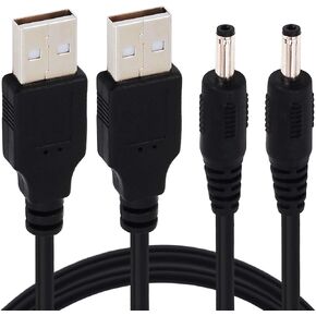 USB to DC Power Cord, [2 Pack] 0.25m USB 2.0 A Type Male to DC 5.5 x 2.1mm 5V Power Plug Connector Cable Power Charging Adapter (USB to DC 5.5 x 2.1mm) in Kuwait